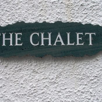 the chalet sign