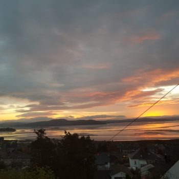 panoramic views by the evening from the chalet self catering cottages